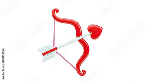 Cupid's Bow and Arrow with Heart Arrowhead