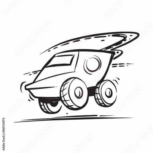 Futuristic flying car