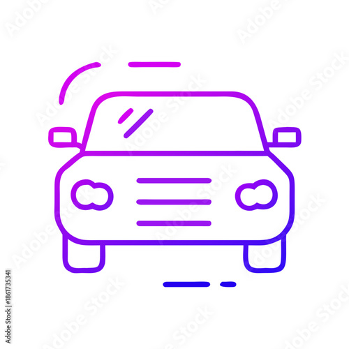 Car windshield wiper in action