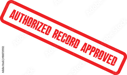 An official stamp displays the words Authorized Record Approved in a red rectangular border