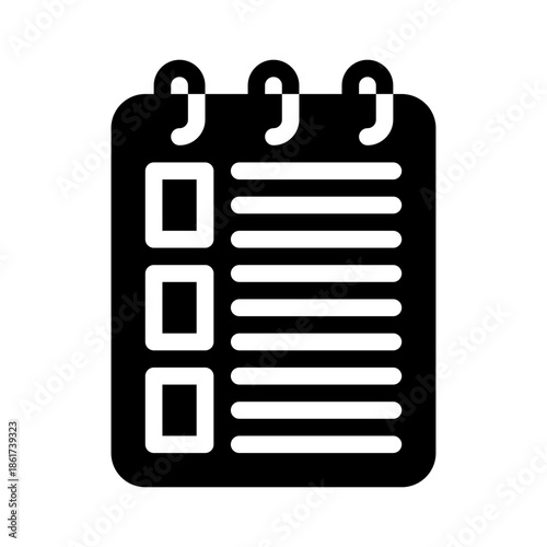 checklist glyph icon