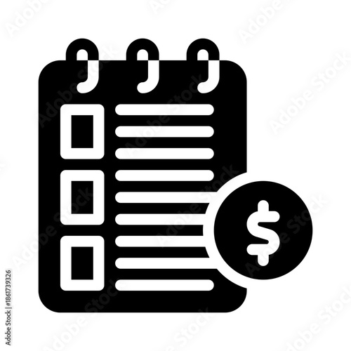 budget glyph icon