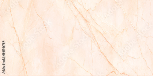 A close up view of a light peach colored marble texture with subtle veining and warm tones