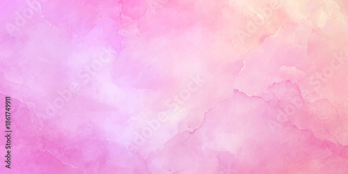 A soft dreamy watercolor wash in shades of pink peach and white creates a delicate and ethereal background texture