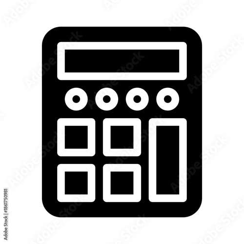 calculator glyph icon