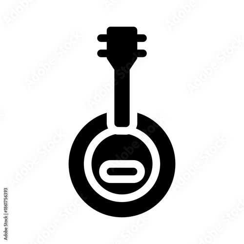 banjo glyph icon