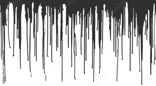 Black Paint Drips Grunge Texture