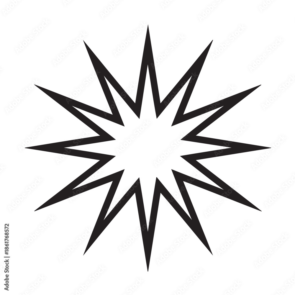 Fototapeta premium 12-Pointed Star.