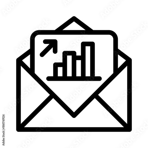 email marketing line icon