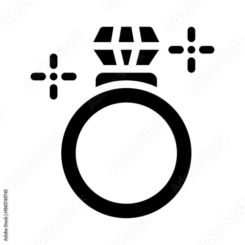 diamond ring glyph icon