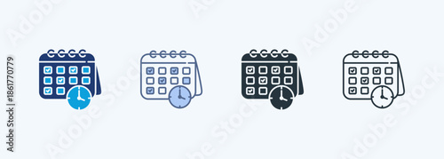 Schedule Multiple Style Icon Collection