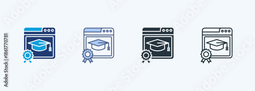 Online Degree Multiple Style Icon Collection