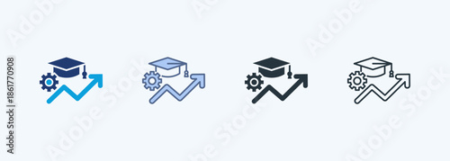 Course Improvement Multiple Style Icon Collection