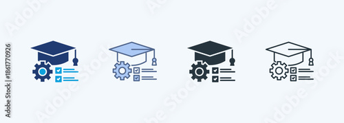 Course Management Multiple Style Icon Collection