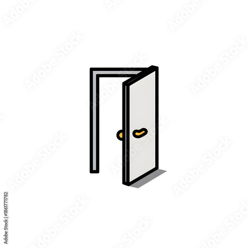 door isolated on white background