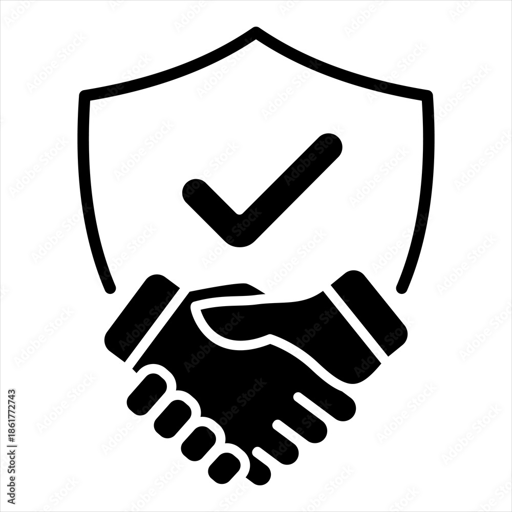 Fototapeta premium Trust Glyph Icon Vector Illustration