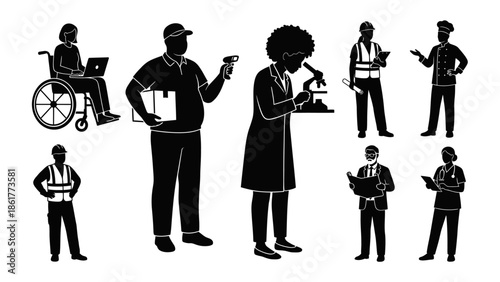 Diverse People Using Mobile Phones Illustration.