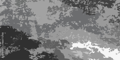 Vintage black ink splash and grungy paint texture design featuring a seamless nature pattern on an antique paper map border illustration