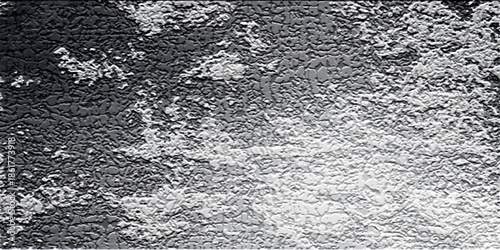 Rough black asphalt and stone surface texture featuring a grungy grey concrete pattern and detailed old construction material for a dark textured wall background