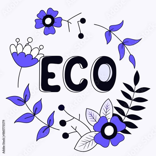 Eco-friendly floral wreath