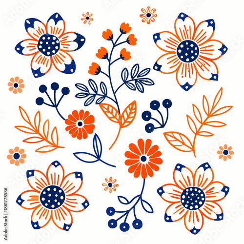 Vibrant floral pattern