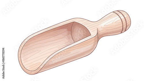 Wooden scoop for kitchen use