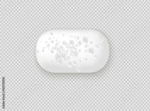 Air bubbles.Soap foam vector illustration on a transparent background.