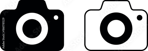 Camera icon set. photo camera icon. camera photography icon.