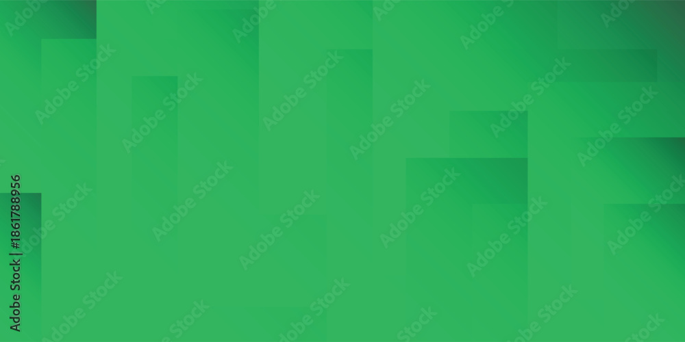 Fototapeta premium Abstract green geometric background with layered rectangular shapes and smooth tones