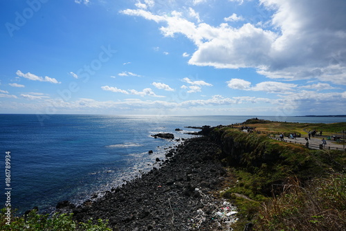 fascinating seascape with charming clouds