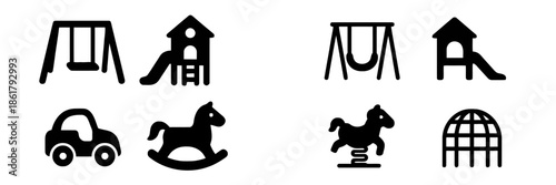 Playground and children's toys swing slide