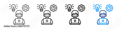 Work Experience Icon Different Style Outline Collection Set.