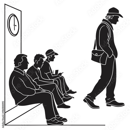 man and woman in the street