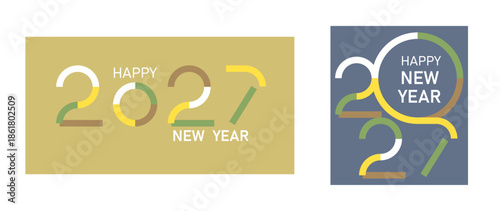 Happy New Year 2027! 2027 year background design.