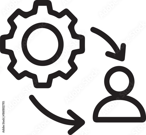 Human Machine Interaction System Icon