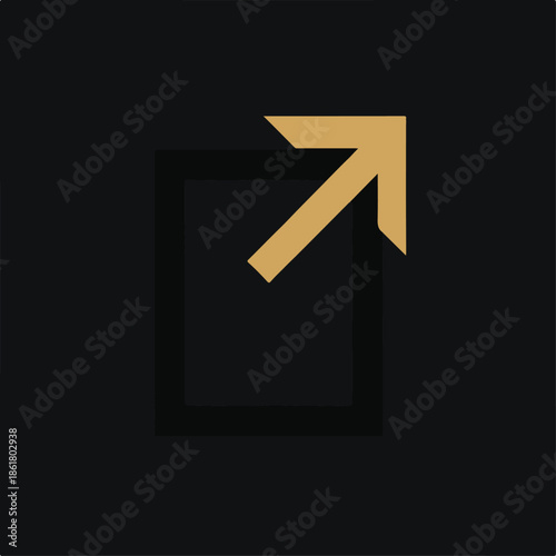 External link arrow icon for web interfaces and mobile applications indicating outbound navigation, new window opening, or external URL redirection.