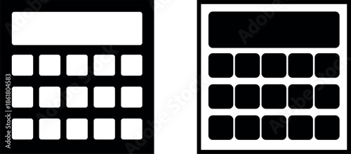 calculator icon set vector. set of calculator icon