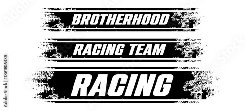 Black and white graphic with the words ACCELERATION and FULL SPEED in distressed, bold lettering.