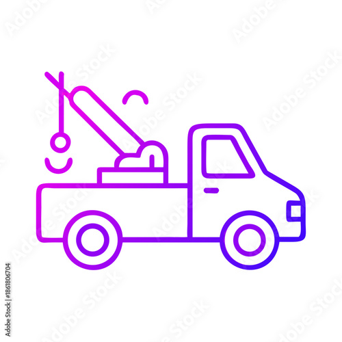 Towing truck in action