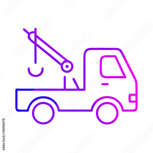 Towing truck in action