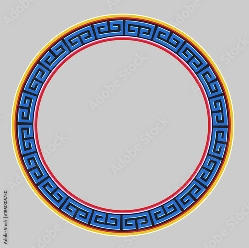 Tibetan Chinese Border Design Illustration 