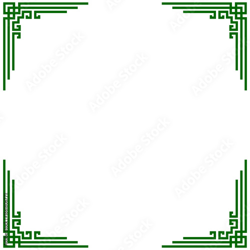 Tibetan Chinese Border Design Illustration 