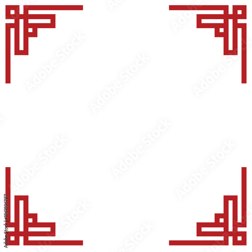 Tibetan Chinese Border Design Illustration 