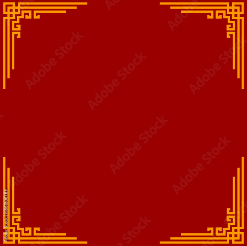 Tibetan Chinese Border Design Illustration 