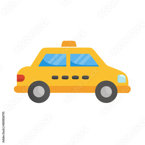 Yellow taxi on the road