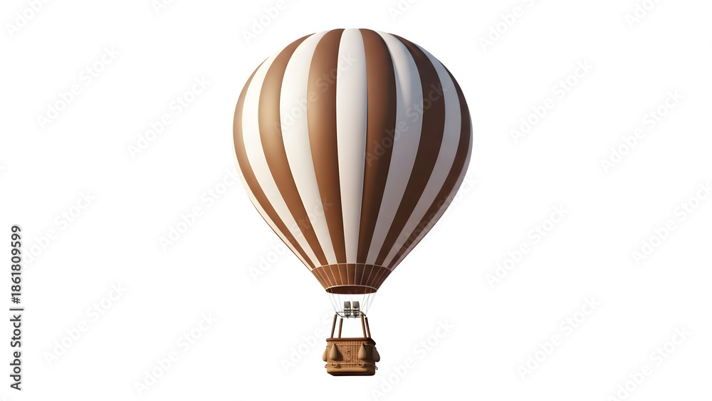 Fototapeta premium Hot air balloon isolated on transparent background