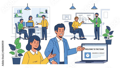 Team Collaboration and Brainstorming Session in Modern Office Environment