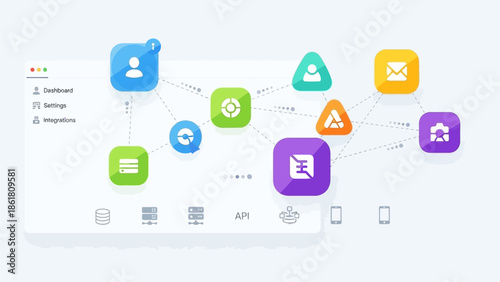 Visual Representation of Integrated Application Services and Digital Workflow Management System