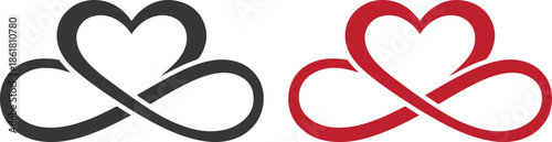 Infinity Heart Love Symbol Representing Eternal Love, Relationship and Romantic Connection