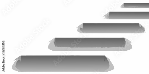 Abstract arrangement of gray rectangular blocks against a white background